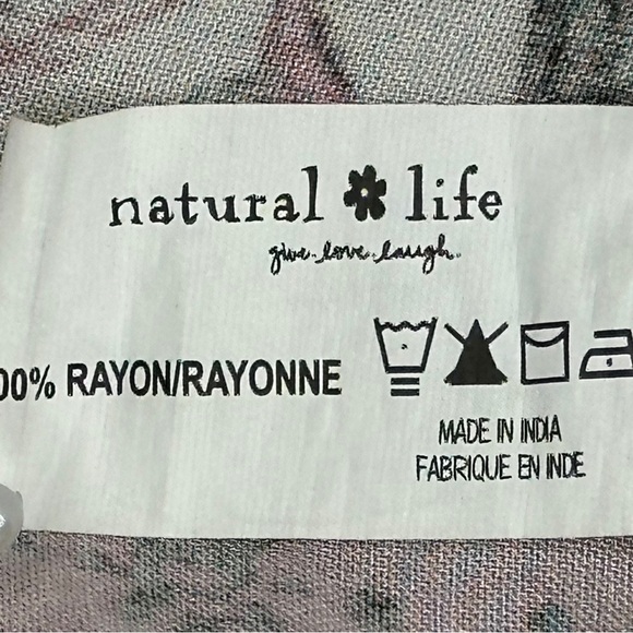 Natural Life Brown Pink Boho Tunic/Dress Top Sz XL - Picture 6 of 9